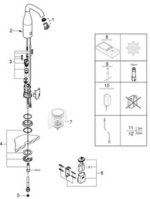 GROHE 36446000 - Infračervená elektronická batéria ESSENCE E lesklý chróm