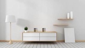 LED sviečka v skle - 15x15 cm - teplá biela