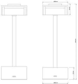 Globo 21026S - LED Stm. stolná lampa SHIRA LED/2,5W/3,7V 2700/4000/6500K čierna