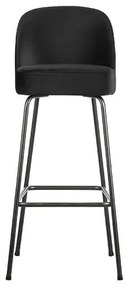 Barová stolička vogue velvet čierna 80 cm MUZZA