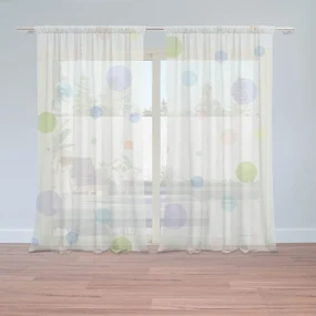 Sablio Záclony Trojfarebné bodky: 2ks 150x250cm