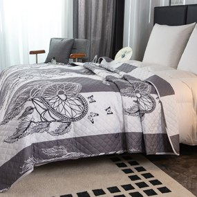 Prehoz na posteľ TIRSO sivo-biely Rozmer: 170 x 210 cm
