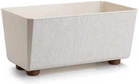 PLASTOVÝ KVETINÁČ SALVIA TX 28,5X17 CM KRÉMOVÁ