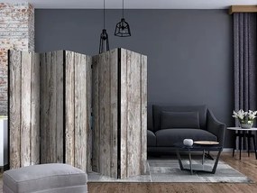 Paraván - Scandinavian Wood II [Room Dividers] Veľkosť: 225x172, Verzia: Jednostranný