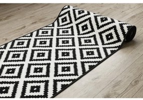 Behúň BCF MORAD Ruta romby čierny / krém - Výpredaj