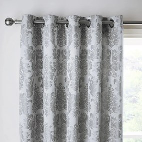 Sivé damaškové závesy v súprave 2 ks 168x229 cm Damask Jacquard – Catherine Lansfield