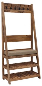 Vešiak Rami s 6 háčikmi 80x175x40 indický masív palisander Svetlomedová