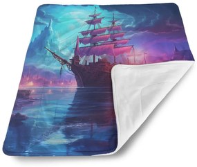 Sablio Deka pre bábätko Magická plachetnica pod mesiacom - 90x120 cm