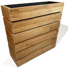 Dekorstudio Drevený dubový kvetináč do interiéru aj exteriéru 60x60x20cm
