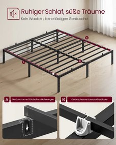 Kovová manželská posteľ 180 cm RMB030BD01