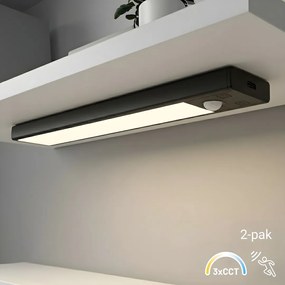 LED svietidlo Viro, 1x LED 1w, 3000-6500k, 3CCT, (20 cm), senzor pohybu a súmraku, b, sada 2ks