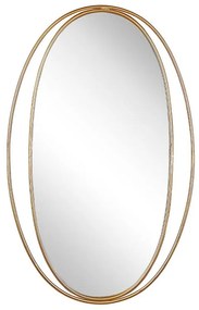 Oválne nástenné zrkadlo 55 x 90 cm zlaté BESSON Beliani