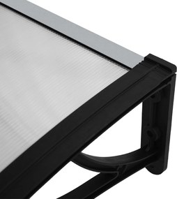 Hliníkový vchodový prístrešok BestBerg BBDA-8012D / 120 × 80 cm / čierna
