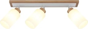 Globo 15977-3 - Bodové svietidlo ROWENA 3xE27/60W/230V dub/biela