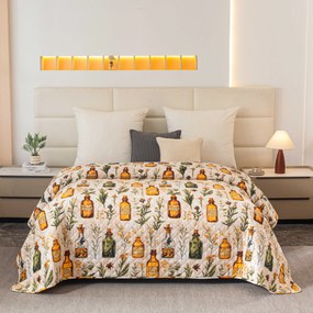 Prehoz na posteľ APOTHECARY, krémový Rozmer: 220 x 240 cm