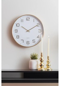 Karlsson 5973WH dizajnové nástenné hodiny biele,priemer 40 cm