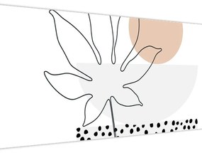 Obraz - Line art kvety N⁰3 (120x50 cm)