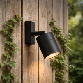 Vonkajšie nástenné svietidlo čierne AR70 nastaviteľné IP44 - Solo