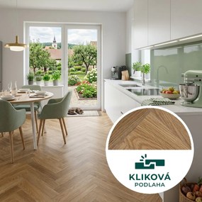 Vinylová podlaha kliková Canadian Design Herringbone London, 625 x 125 mm, Egibi