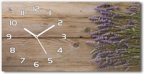 Sklenené hodiny na stenu Levanduľa na strome pl_zsp_60x30_f_85126180