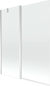 Mexen Flip, vaňová zástena 1-krídlová 140 x 150 cm, otočné krídlo, 6 mm číre sklo, chrómový profil, 894-140-101-01-00