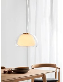 Nordlux - Závesné svietidlo na lanku JELLY 1xE27/40W/230V biela/číra pr. 39 cm
