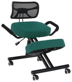 Ergonomická kľakačka, zelená/čierna, RUFUS
