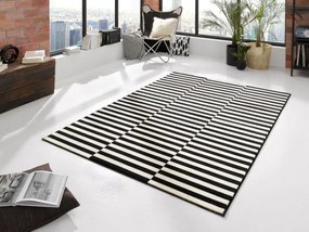 Koberec Hanse Home Gloria Panel čierny / krémový