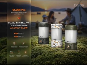 Fenix CL26RPROOLI - LED Stmievateľná prenosná nabíjacia lampa LED/USB IP66 zelená