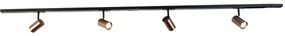 Moderný 1-fázový koľajnicový systém so 4 reflektormi tmavo bronzový - Jeana