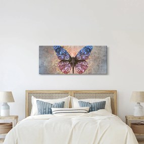 Obraz - Steampunk motýľ (120x50 cm)