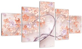 Obraz koralových kvetov stromu - abstrakt (125x70 cm), 40 ďalších rozmerov