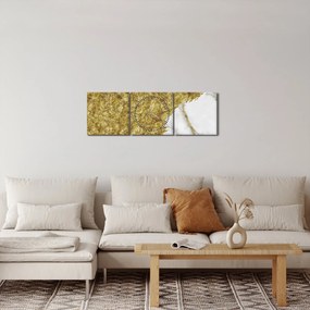 Obraz - Zelený mramor N⁰2 (s hodinami) (90x30 cm)