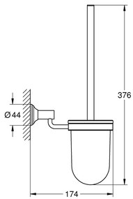 Grohe Essentials Authentic - Súprava na čistenie toalety, kartáčovaný nikel 40658EN1