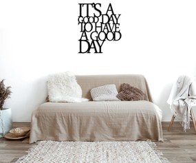 Nástenná kovová dekorácia Good Day černá