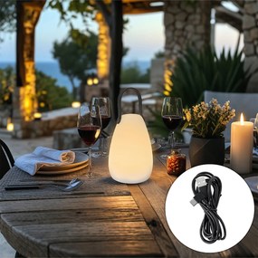 Moderná stolná lampa RGBW nabíjateľná IP54 - Pion