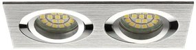 KANLUX Podhľadové bodové osvetlenie OLLEN 250, 2xGX5,3, 50W, hranaté, hliníkové
