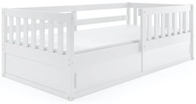 Posteľ SMART 160x80 - Biela s úložným priestorom