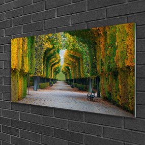 Obraz na skle Park jeseň záhrada príroda 120x60 cm