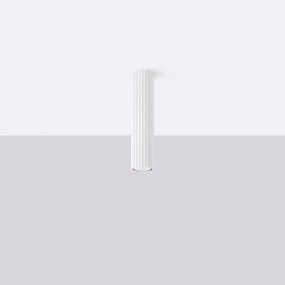 Stropné svietidlo Karbon, 1x biele kovové tienidlo, (30 cm)