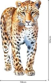 PIPPER. Leopard - textilná nálepka na stenu