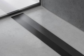 Hansgrohe RainDrain Flex, vrchná sada sprchového žľabu 700, skracovateľný, pre inštaláciu voľne na plochu, čierna matná, HAN-56043670