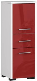 Kúpeľňová skrinka FIN 30 2D 1SZ 85 cm červená, lesk