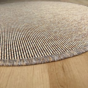 Vopi, Kusový koberec Nature NEW prírodný kruh, 160x160 (priemer) kruh, oranžová, kuchyňa