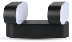 LED Vonkajšie flexibilné nástenné svietidlo 2xLED/12W/230V IP65 čierna