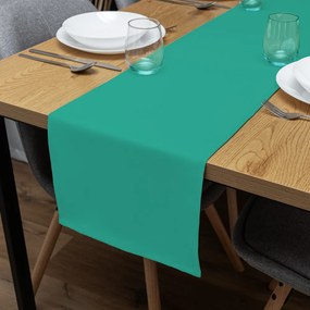 Biante Dekoračný behúň na stôl Rongo RG-091 Tyrkysovo zelený 20x120 cm
