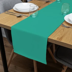 Biante Dekoračný behúň na stôl Rongo RG-091 Tyrkysovo zelený 35x140 cm
