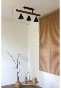 Duolla - Prisadený luster IRONLINE 3xG9/3W/230V borovica dub/čierna