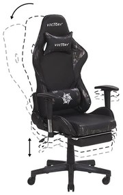 Kancelárska stolička VITTORE (syntetická koža) (čierna + camo). Vlastná spoľahlivá doprava až k Vám domov. 1019106