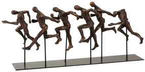 Čierno bronzové dekoratívne súsošia bežiacich atlétov - 45 * 11,5 * 19 cm